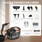 Cumpara ieftin Aparat de curatat cu abur portabil ODSD, rezervor 1.6L, incalzire 15s, 1500W, pentru casa si masina, negru