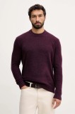 United Colors of Benetton pulover din amestec de l&acirc;nă culoarea bordo, 1L5YU10AD