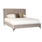 Cumpara ieftin Pat Tapitat Tossino 180x200 cm, Catifea Bej, Somiera Inclusa
