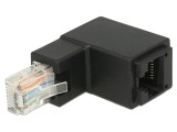 Adaptor RJ45 soclu la mufă &icirc;n unghi superioară