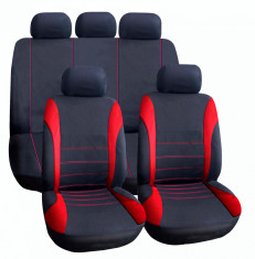 Huse scaune auto universale - red, 1 set, HSA007 foto