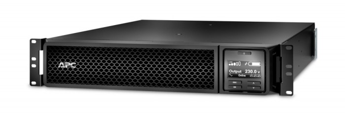 UPS APC, &amp;quot;Smart-UPS SRT&amp;quot;, Online cu sinusoida pura, rack, 2200VA / 1980W, AVR, IEC x 10, 1 x baterie APCRBC141, display LCD, back-up 11 - 20