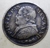 Moneda Argint Vatican Papa Pius IX 10 Soldi 1868 XXII R, 2.5g, Argint 0.835