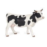 PAPO - Figurina Vacuta cu Blana Alba si Neagra, Prietenii De La Ferma