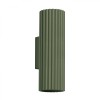 Lampă De Perete Karbon Verde Măsliniu Din Aluminiu Cu 2 Becuri Tub Minimalistă De Interior.