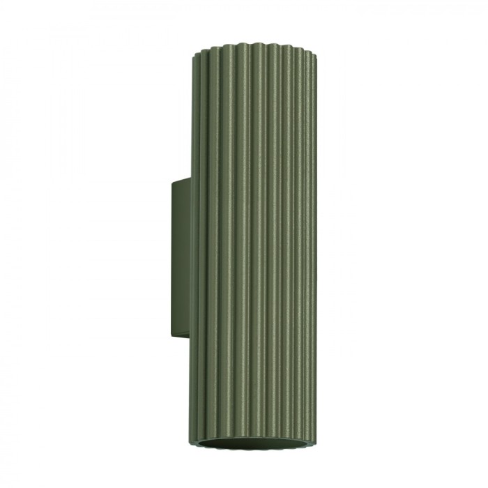 Lampă De Perete Karbon Verde Măsliniu Din Aluminiu Cu 2 Becuri Tub Minimalistă De Interior.