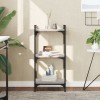 VidaXL Bibliotecă cu 3 niveluri gri sonoma 40x30x86 cm, lemn prelucrat