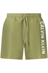 Calvin Klein Pantaloni scurti barbati pentru inot cu imprimeu cu logo, regular fit, verde, S foto