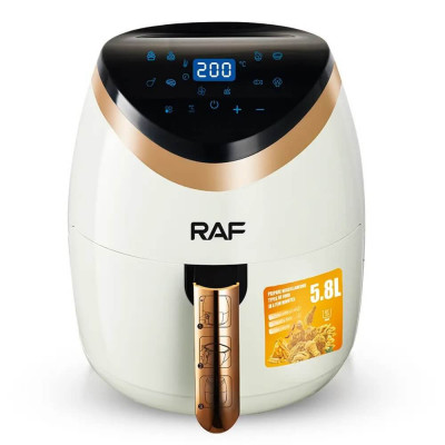 Friteuza Air Fryer, cu aer cald, fara ulei, Capacitate 5.8L, 1500 W, afisaj foto