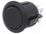 Rocker DPDT ON-ON 10A/28VDC Negru SWITCH COMPONENTS