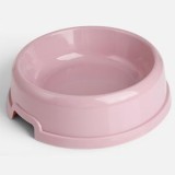 Bol pentru animale din plastic, 1L, roz nude, cu picioruse antiderapante, CMCLASS