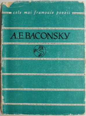 Versuri &amp;ndash; A. E. Baconsky (supracoperta putin uzata) foto