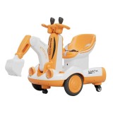 Excavator Electric, Cyrax, pe 4 Roti Antiderapante, cu Telecomanda, Brat Controlat Electric, cu Telecomanda, +2 Ani, Galben