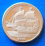 Moneda Tortuga 25 Centi 2019 UNC, Corabie - Numismatica