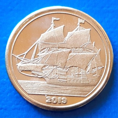 Tortuga 25 cent 2019 UNC Corabie foto