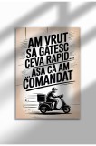 Tablou cu citat amuzant despre bucătărie &ndash; Artă murală cu umor culinar rom&acirc;nesc, poster de gătit pentru o casă confortabilă | A4 (21 x 29.7 cm) - KF-5