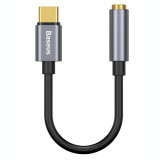 Cumpara ieftin Cablu Adaptor Baseus 1 x USB Type-C (T) la 1 x Jack 3.5mm (M) lungime Cablu brodat 12 cm Gri
