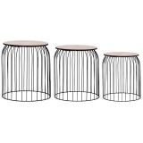 vidaXL Măsuțe de cafea, 3 buc., negru 287657