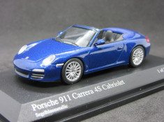 Macheta Porsche 911 Carrera 4s cabriolet Minichamps 1:64 foto