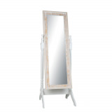 Oglinda de podea Romantic White Beige 55 cm x 50 cm x 160 cm