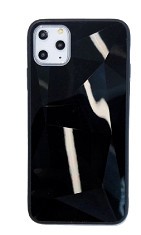 Husa telefon cu textura diamant Iphone 12 , 12 Pro , Negru