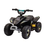 ATV Copii Electric cu Baterie Incarcabila HOMCOM, Viteza 2,8-4,6km/h, Varsta 18&ndash;48 Luni, Negru | Aosom Romania