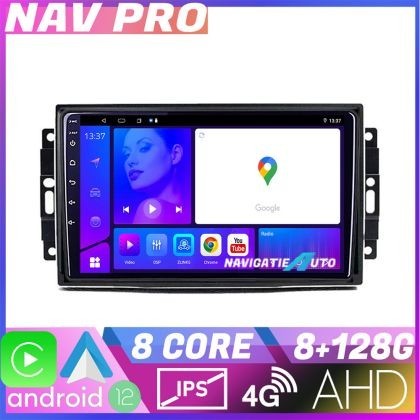 Navigatie Chrysler Jeep KIT 202 EDOTEC-LITE Android Ecran 720P Octa Core 8 128 Carplay CarStore Technology