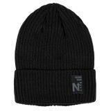 Căciulă Bărbați, Impletită, Captușeală Blană Artificială, Patch Negru