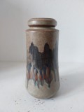 Vaza ceramica vintage, Scheurich 209-18, W. Germany, anii 70, MidCentury Modern Design