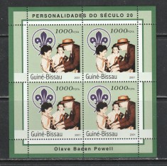 Guinea Bissau 2001 - Personalitati ale secolului XX Olave Baden Powel S/S 1v MNH foto