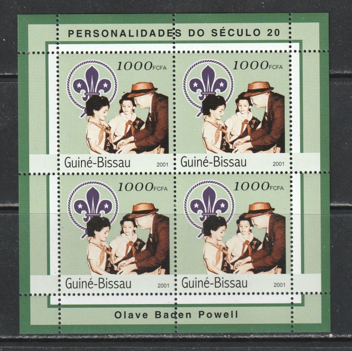 Guinea Bissau 2001 - Personalitati ale secolului XX Olave Baden Powel S/S 1v MNH