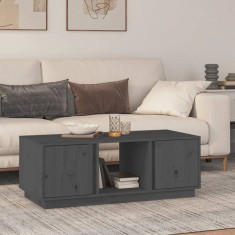 Gossi masuta de cafea, gri, 110x50x40 cm, lemn masiv de pin