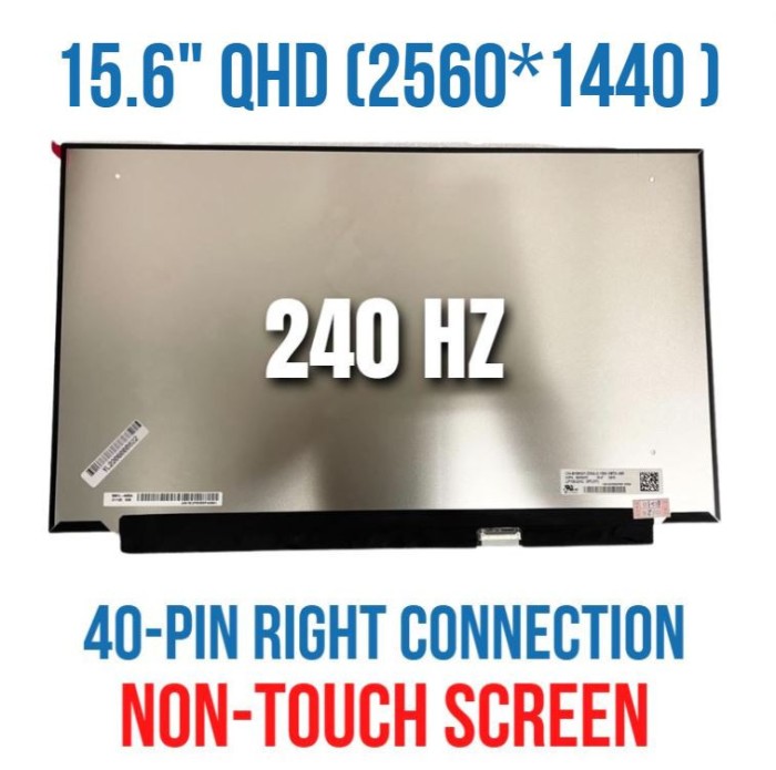 Display Laptop, Dell, Alienware X15 R1, X15 R2, HMH2Y, 0HMH2Y, LP156QHG(SP)(V1), LP156QHG-SPV1, 15.6 inch, QHD, 2560x1440, IPS, conector ingust, narro