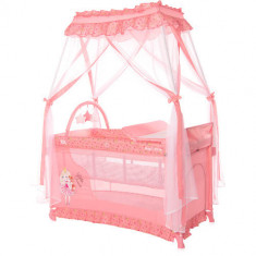 Patut Pliabil Stil Baldachin Magic Sleep cu Accesorii Pink Princess foto