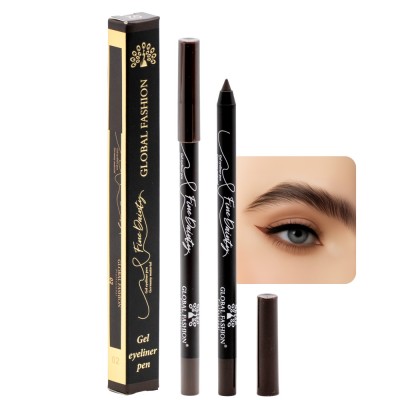 Creion-gel de ochi, Global Fashion, 02, black brown foto