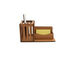 Organizator Birou Lemn, Suport Instrumente, Accesorii, Design Modern, 20x9x15cm, Cadou Birou, Elegant