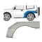 Segment aripa spate MITSUBISHI PAJERO/MONTERO (V60/V70), 04.2000-12.2002, partea Stanga, otel galvanizat