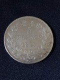 Moneda Argint Franta 1847 A, 5 Franci, 25g, 0.900, Argint