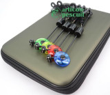 Set 4 Swingeri pescuit MKM2 Rotunzi Color Edition Led Cu Valigieta Transport