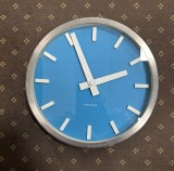 Ceas de Perete Karlsson Modern, Cadran Albastru, Diametru 25cm, Mecanism Cuart Silentios