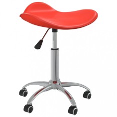 vidaXL Scaun pentru salon spa, roșu, piele ecologică