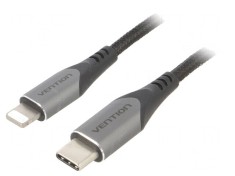 Cablu USB 2.0 Apple Lightning la USB C 1,5m Negru