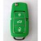 VW Carcasă cheie tip briceag 3 butoane Verde