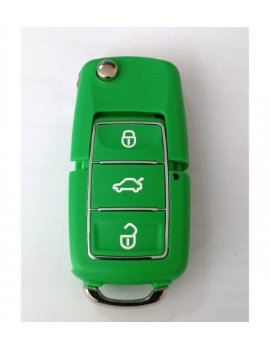 VW Carcasă cheie tip briceag 3 butoane Verde