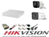 Sistem supraveghere video Hikvision 2 camere 5MP Turbo HD IR80m si IR40m DVR Hikvision 4 canale full accesorii SafetyGuard Surveillance