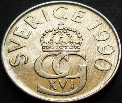 Moneda 5 COROANE / KRONOR - SUEDIA, anul 1990 *cod 873 B = circulata foto