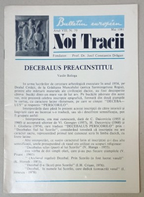 NOI TRACII , REVISTA FONDATA DE JOSIF CONSTANTIN DRAGAN , NR.79, 1981 foto