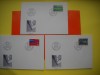 HOPCT PLIC FDC S NR 330 SET 3 FDC -CAMPIONATUL MONDIAL DE FOTBAL SPANIA 1982-SPORT -LIECHTENSTEIN -NECIRCULAT