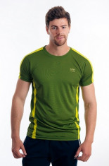 Tricou pentru barbati sport slim fit verde poliester UF4015 foto
