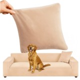 Husa elastica bej pentru canapea extensibila Ruhhy 190-230 cm
